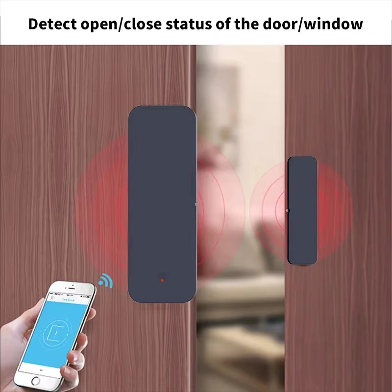 Tuya Zigbee Wifi Door Sensor Window Entry Sensor Security Burglar Magnetic Sensor Alarm Smart Life Work with Alexa Google Home